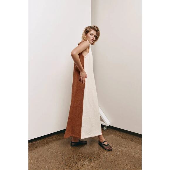 Verge Girl Anya Midi Dress Splice - 10 - Brown - Picture 3 of 8
